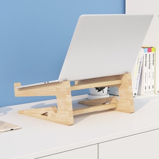 Laptop Stand Assembled Wood Lapdesk Riser For 11-17 inch Laptop Cooling Bracket For Macbook Dell Reinforced Support Base - Image 3