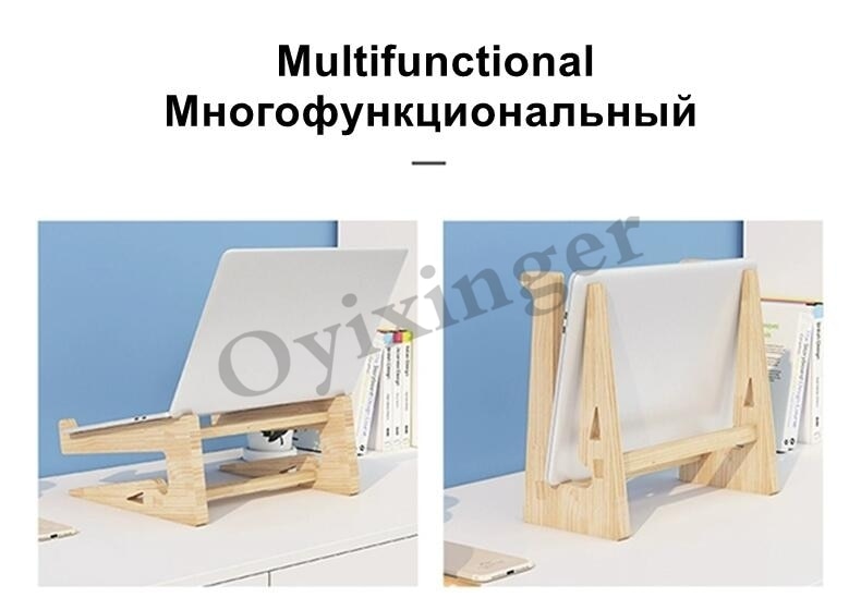 Laptop Stand Assembled Wood Lapdesk Riser For 11-17 inch Laptop Cooling Bracket For Macbook Dell Reinforced Support Base