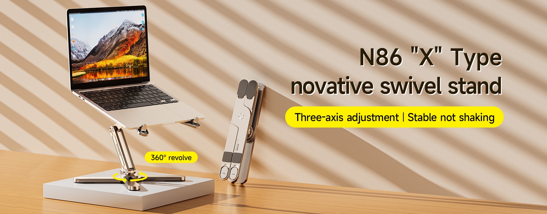 Laptop Stand Aluminium Alloy Foldable Tablet Rotale Stand Macbook Laptop Portable Fold Holder Cooling Bracket