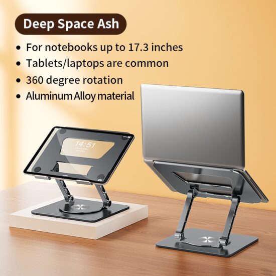 Laptop Stand Aluminium Alloy Foldable Tablet Rotale Stand Macbook Laptop Portable Fold Holder Cooling Bracket - Image 5