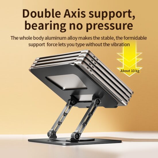 Laptop Stand Aluminium Alloy Foldable Tablet Rotale Stand Macbook Laptop Portable Fold Holder Cooling Bracket - Image 2