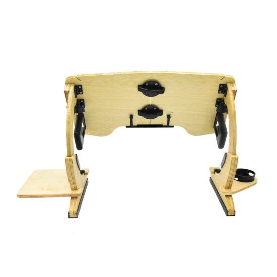 ⁦Table Laptop Folding Table Wood/Aluminum Alloy Standing Computer Desk Ergonomic Adjustable Desk Bed Home Office Furniture⁩ - الصورة ⁦5⁩