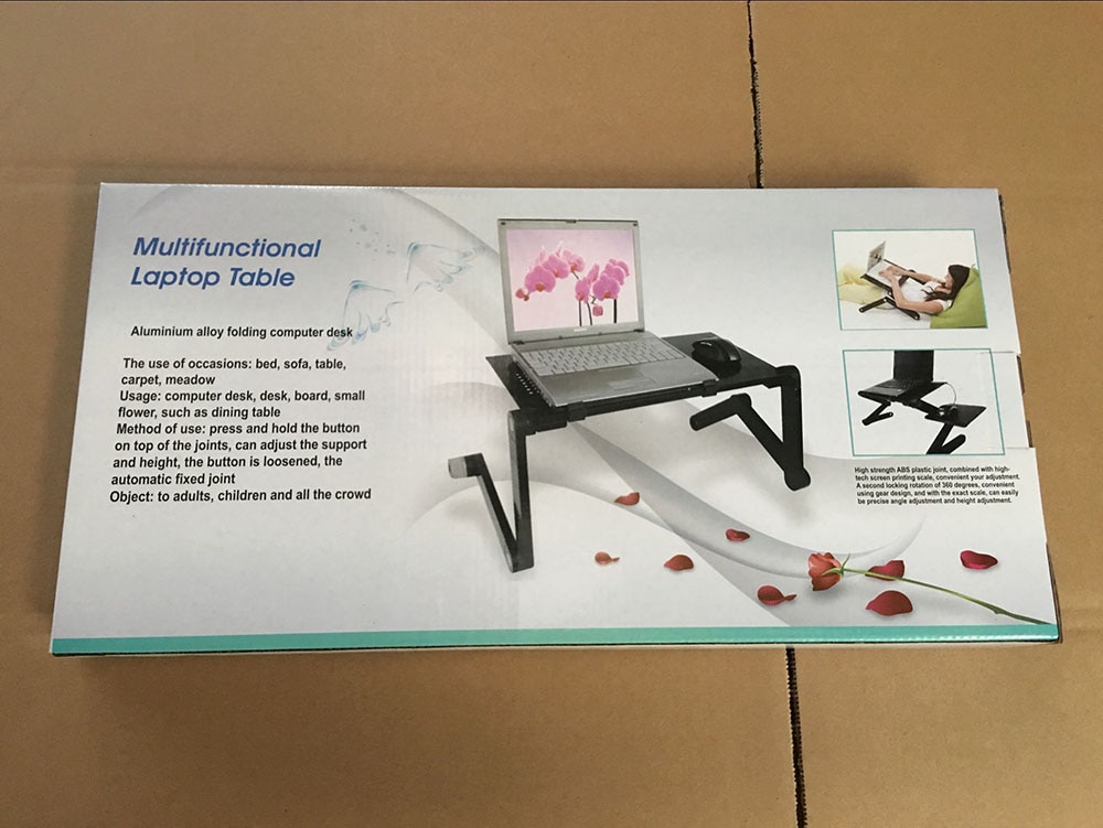 Laptop Desk Stand Portable Aluminum Alloy Lapdesk For TV Bed Sofa PC Notebook Adjustable Table Desk Stand With Mouse Pad