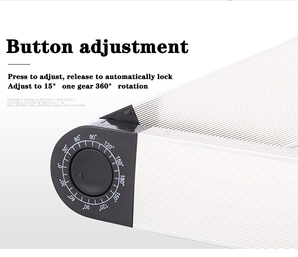 Laptop Desk Stand Portable Aluminum Alloy Lapdesk For TV Bed Sofa PC Notebook Adjustable Table Desk Stand With Mouse Pad