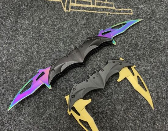 Folding blade knife Two Dual High hardness blade wood handle camping knife stainless steel knives - Image 2