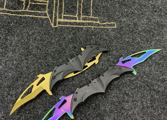 Folding blade knife Two Dual High hardness blade wood handle camping knife stainless steel knives