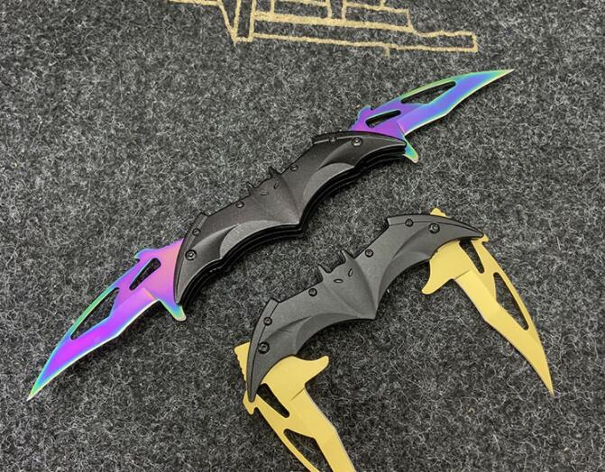 Folding blade knife Two Dual High hardness blade wood handle camping knife stainless steel knives