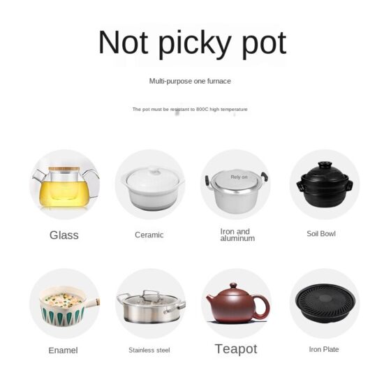 ⁦Electric Oven Kitchen Pot Ceramic Cooktop Tea Stove High-power Infrared Heat Induction Stove Pot Cooktop⁩ - الصورة ⁦3⁩