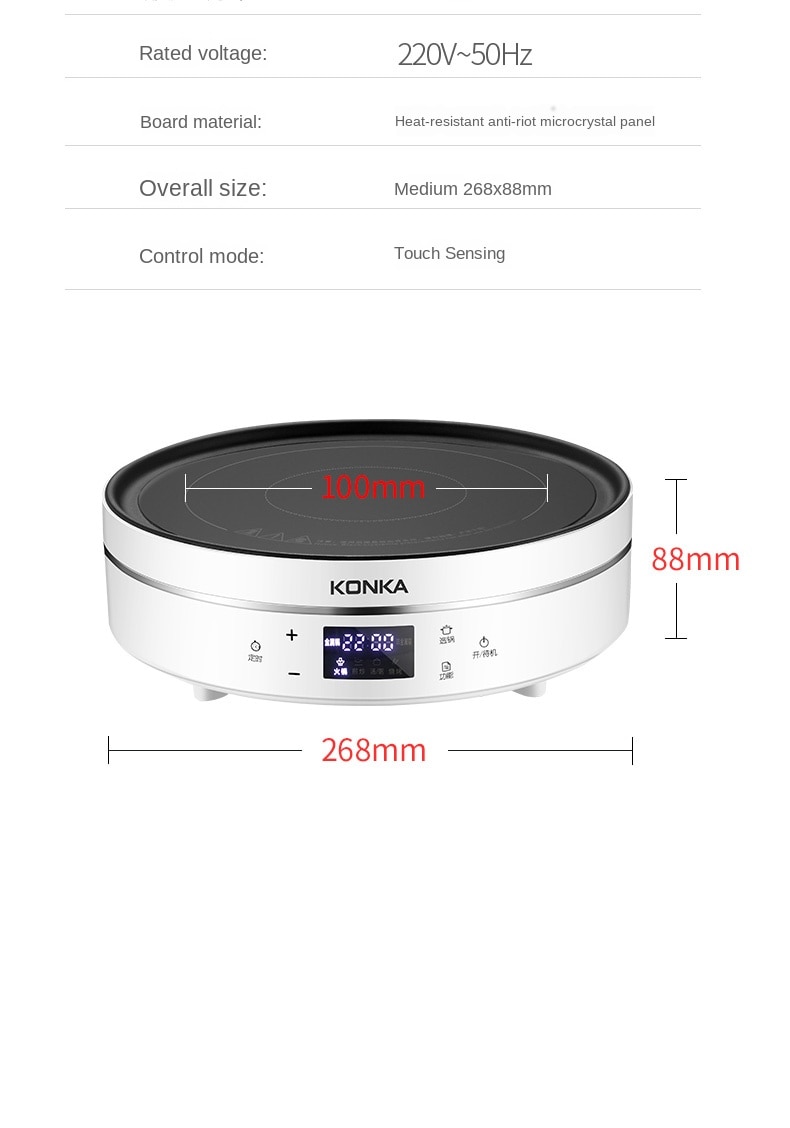 Electric Oven Kitchen Pot Ceramic Cooktop Tea Stove High-power Infrared Heat Induction Stove Pot Cooktop