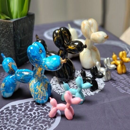 Dog Figurines Nordic Balloon Resin Doggy for Home Entrance Living Room Desktop Decoration Accessories Gifts - Image 4