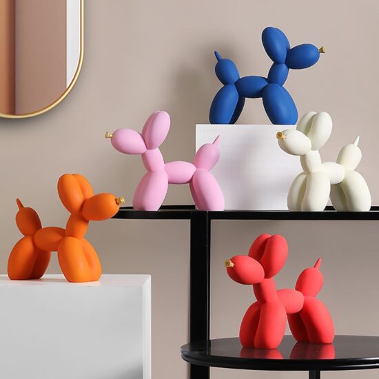 Dog Figurines Nordic Balloon Resin Doggy for Home Entrance Living Room Desktop Decoration Accessories Gifts - Image 2