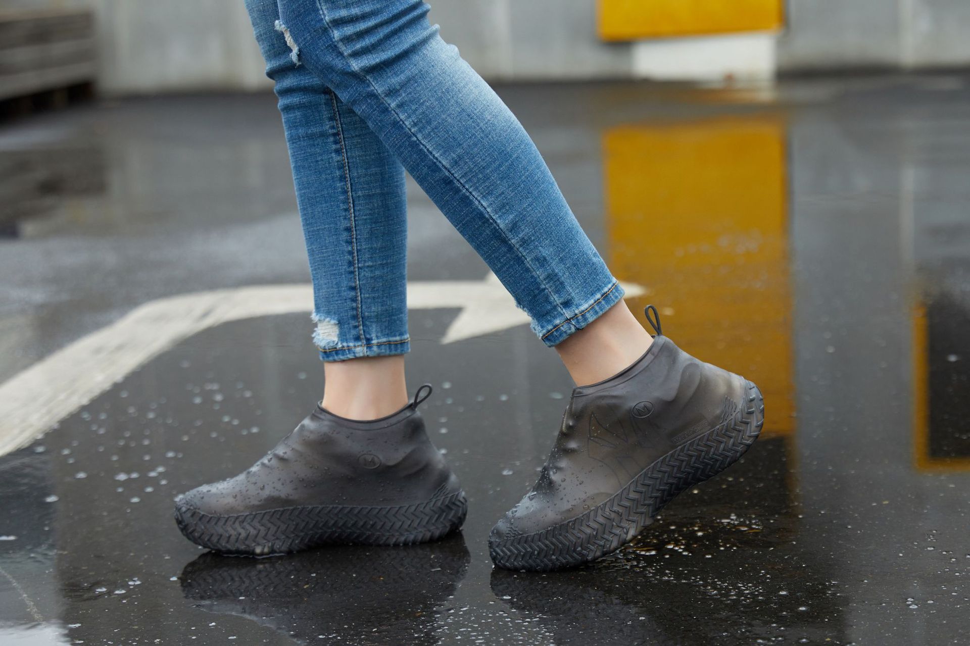 Silicone Cover Shoes Outdoor Overshoes Walking Shoes Accessories Reusable Shoe Cover