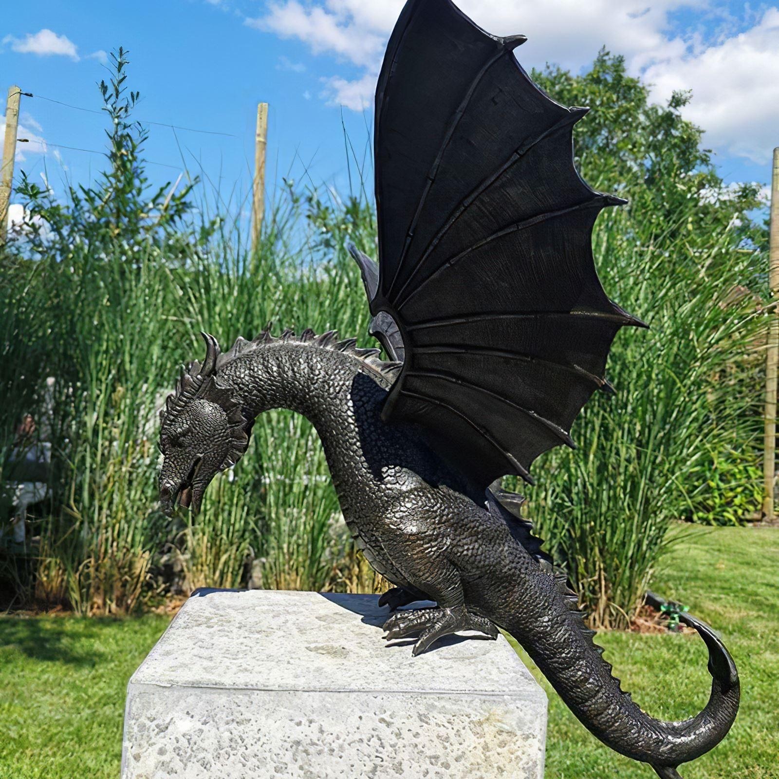 Statue Fountain Dragon Cast Resin Sculpture for Garden Home Decoration Water Feature Gothic Garden Solid Bronze Statue Fountain Dragon Cast Resin Sculpture for Garden Home Decoration Water Feature Gothic Garden Solid Bronze