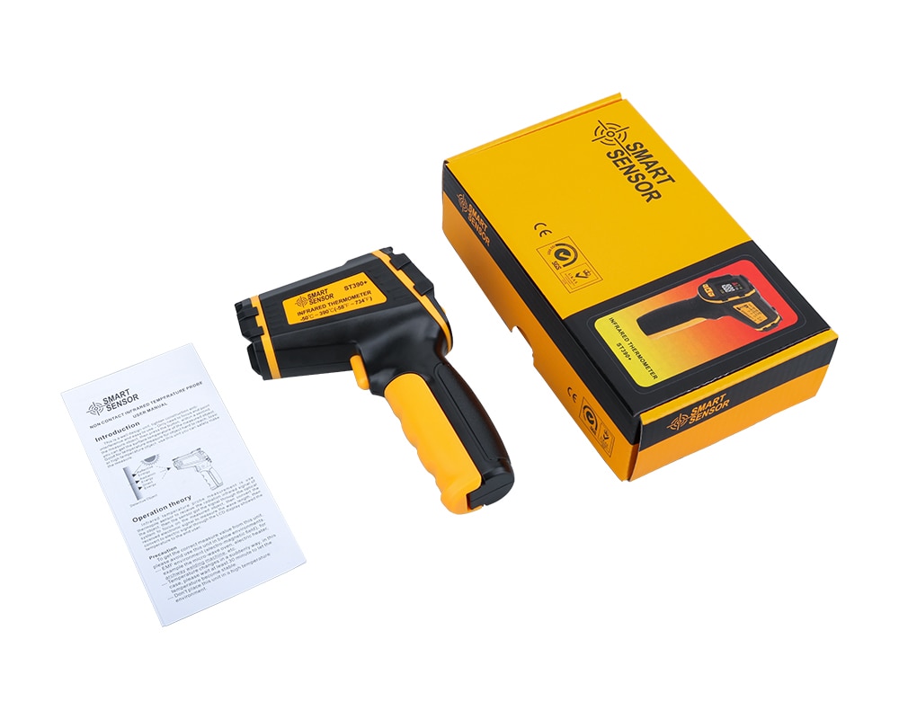 Temperature Laser Digital Meter Non-contact Pyrometer Imager Hygrometer IR LCD Light Alarm