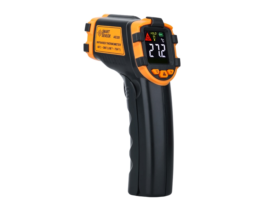 Temperature Laser Digital Meter Non-contact Pyrometer Imager Hygrometer IR LCD Light Alarm