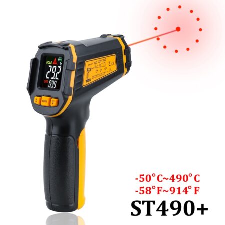 Temperature Laser Digital Meter Non-contact Pyrometer Imager Hygrometer IR LCD Light Alarm