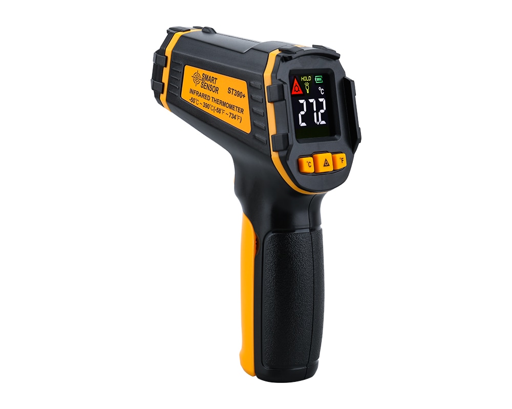 Temperature Laser Digital Meter Non-contact Pyrometer Imager Hygrometer IR LCD Light Alarm