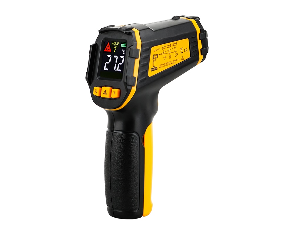 Temperature Laser Digital Meter Non-contact Pyrometer Imager Hygrometer IR LCD Light Alarm