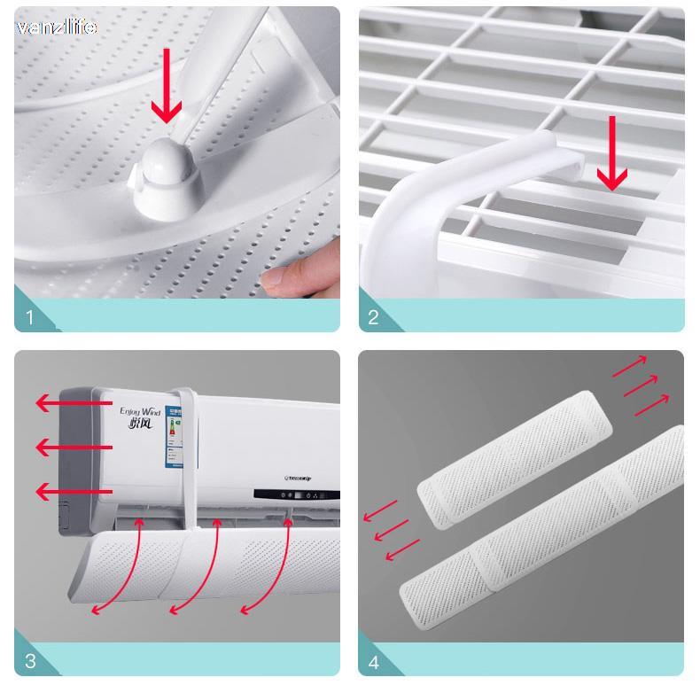 Air Conditioning Windshield Anti-Direct Blowing Windproof Wall-Mounted Air Outlet Baffle Confinement Cold Air Guide