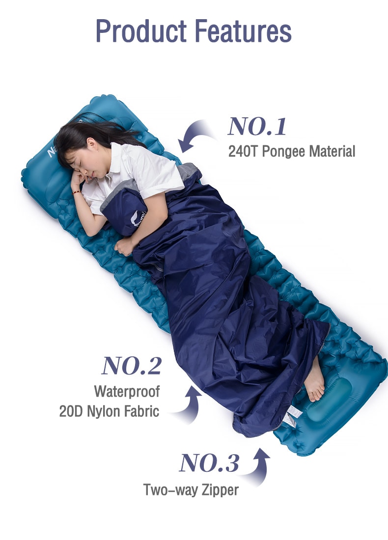 Sleeping Bag Ultralight Cotton Sleeping Bag Spring Summer lw180 Hiking Camping