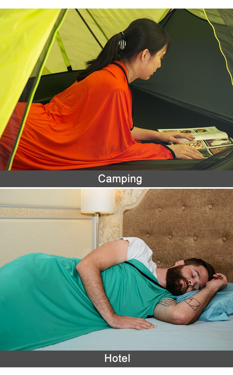 Sleeping Bag Liner Ultralight Elastic Sleeping Bag Liner Travel Hotel Hiking Camping