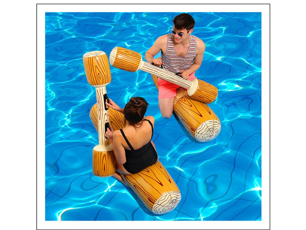 Double Beat Swim Log Stick Set Ring Pool water sports Summer Outdoor Beach Pool Inflatable Swimming Rings