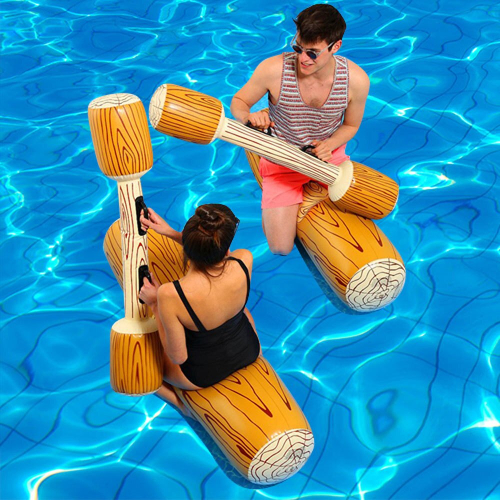 Double Beat Swim Log Stick Set Ring Pool water sports Summer Outdoor Beach Pool Inflatable Swimming Rings