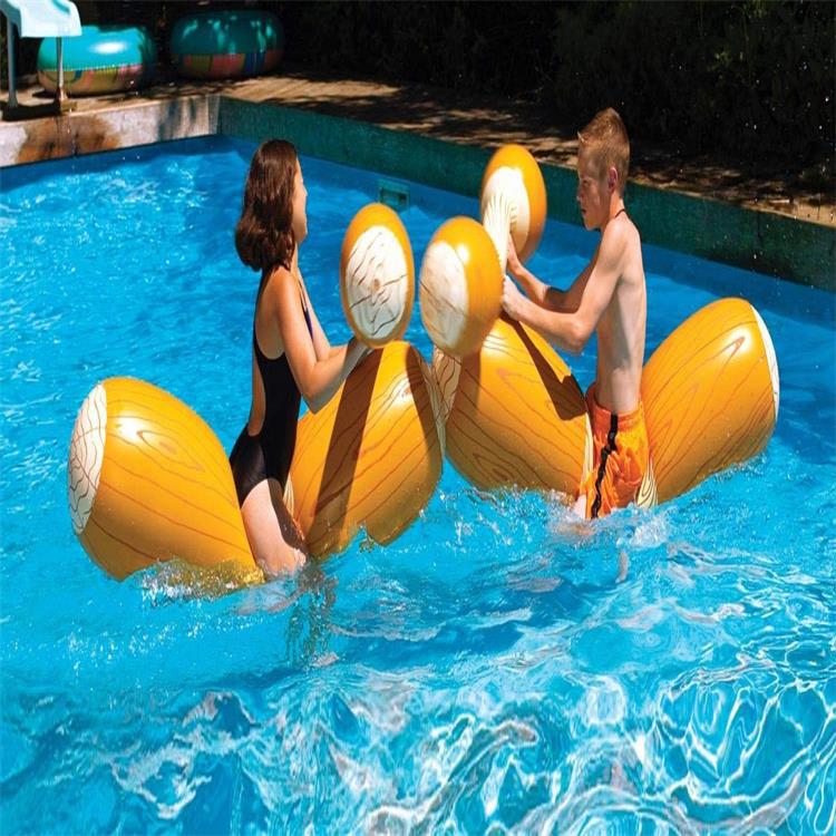 Double Beat Swim Log Stick Set Ring Pool water sports Summer Outdoor Beach Pool Inflatable Swimming Rings