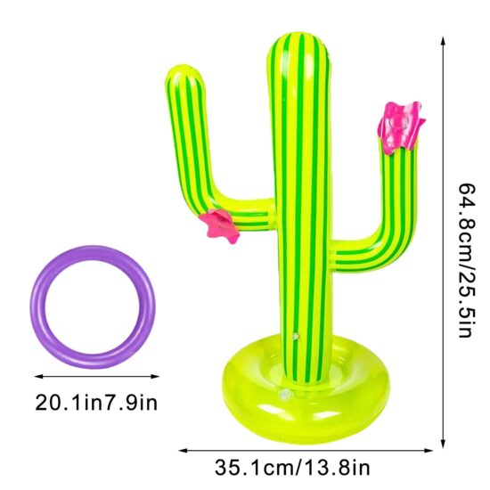Inflatable Cactus Ring Toss Game Set Floating Pool Toys Beach Party Supplies Outdoor Swimming Pool accessories Party Bar Travel - Image 4