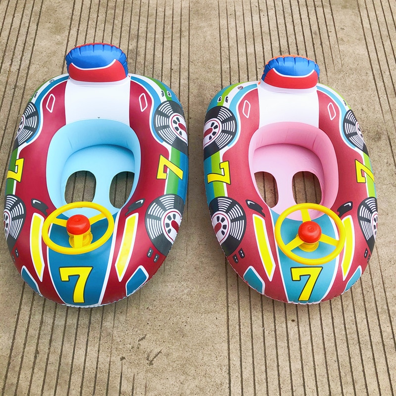Inflatable Swimming Rings Seat Baby Floating Sun Shade Toddler Swim Circle Fun Pool Bathtub Beach Party Summer Water Toys