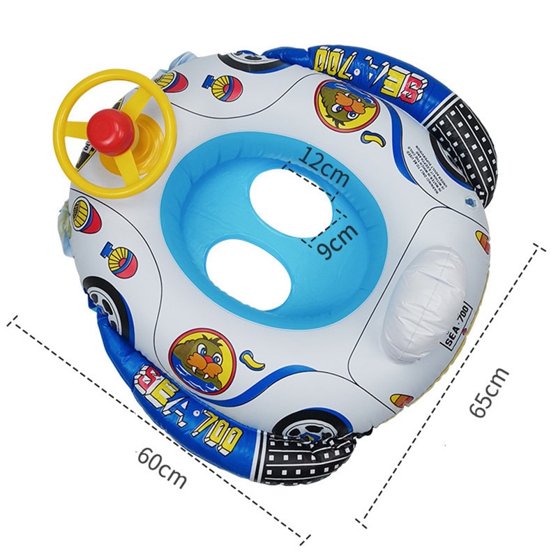 Inflatable Swimming Rings Seat Baby Floating Sun Shade Toddler Swim Circle Fun Pool Bathtub Beach Party Summer Water Toys