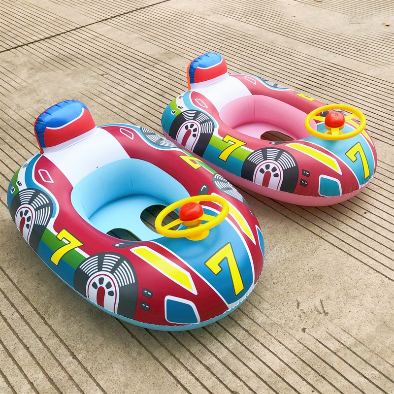 Inflatable Swimming Rings Seat Baby Floating Sun Shade Toddler Swim Circle Fun Pool Bathtub Beach Party Summer Water Toys