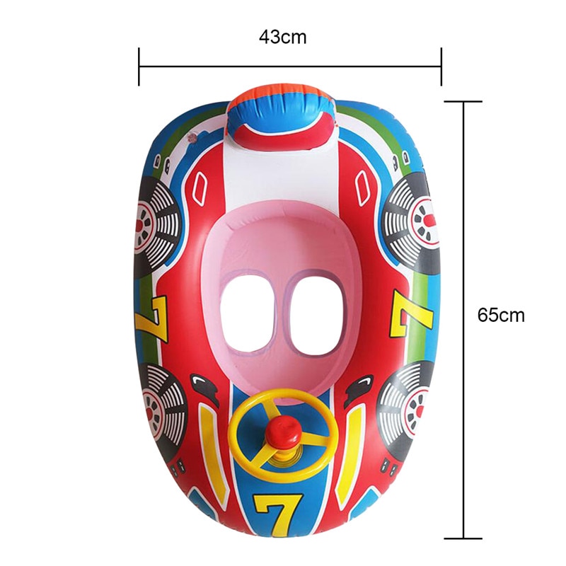 Inflatable Swimming Rings Seat Baby Floating Sun Shade Toddler Swim Circle Fun Pool Bathtub Beach Party Summer Water Toys