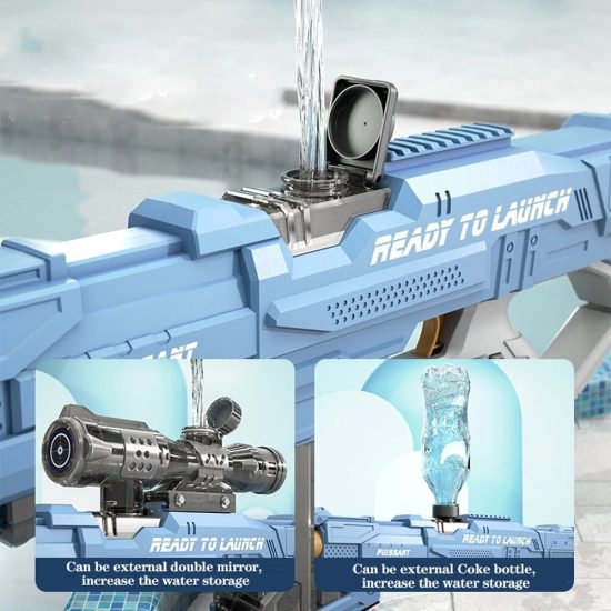 Electric Water Gun Full Automatic High Tech Water Soaker Guns Large Capacity Summer Pool Party Beach Toy - Image 2
