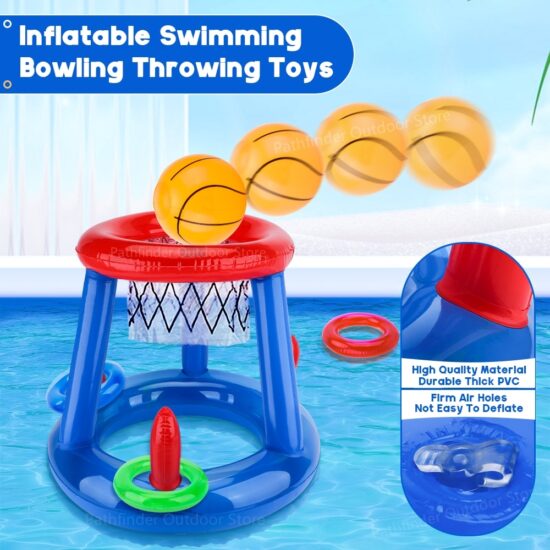 Inflatable Ring Throwing Ferrule Game Set Floating Pool Toys Beach Fun Summer Water Toy Swimming Pool - Image 2