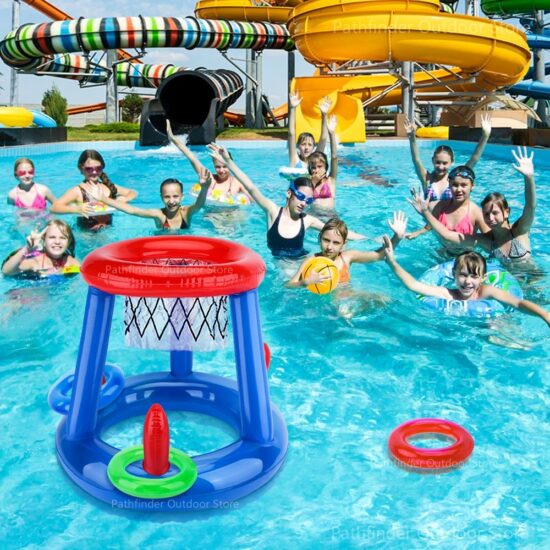 Inflatable Ring Throwing Ferrule Game Set Floating Pool Toys Beach Fun Summer Water Toy Swimming Pool - Image 4