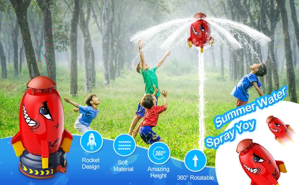 Rocket Water Pressure Lift Sprinkler Toy Fun Interaction In Garden Water Spray Rocket Launcher Toys for Kids