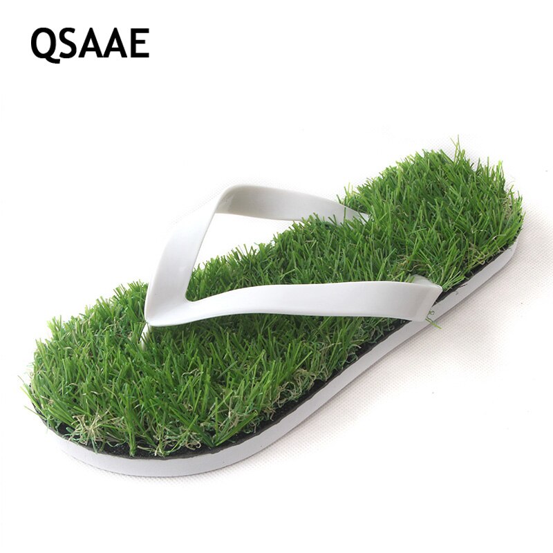 Slipper Imitation Grass Flip Flops For Summer Beach Flat Shoe Sandals