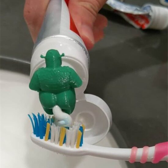 ⁦pooping toothpaste topper Shrek for Kids and Adults Funny Poo Toothpaste Squeezer Bathroom Accessories⁩ - الصورة ⁦5⁩