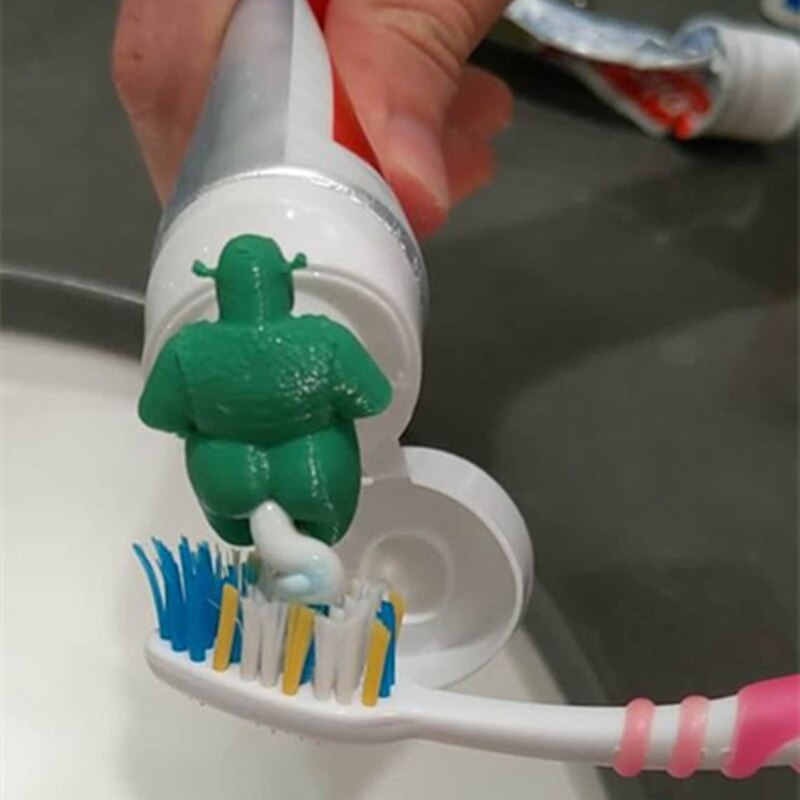 pooping toothpaste topper Shrek for Kids and Adults Funny Poo Toothpaste Squeezer Bathroom Accessories