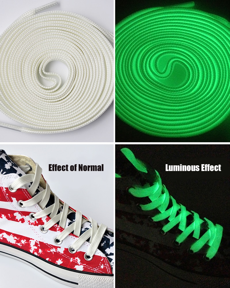 Luminous Shoelaces for Men Women Sports Shoes Laces Glow In The Dark Night Shoestrings Reflective Shoelaces 1 Pair