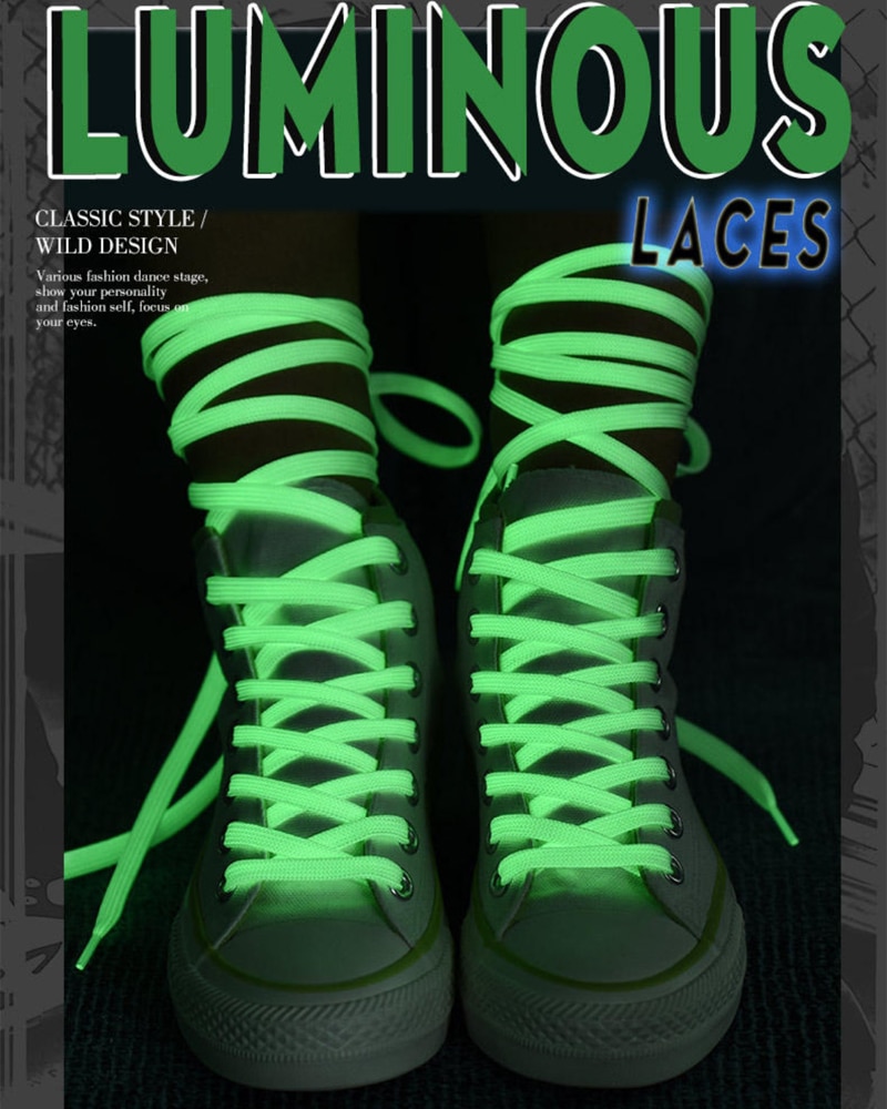 Luminous Shoelaces for Men Women Sports Shoes Laces Glow In The Dark Night Shoestrings Reflective Shoelaces 1 Pair