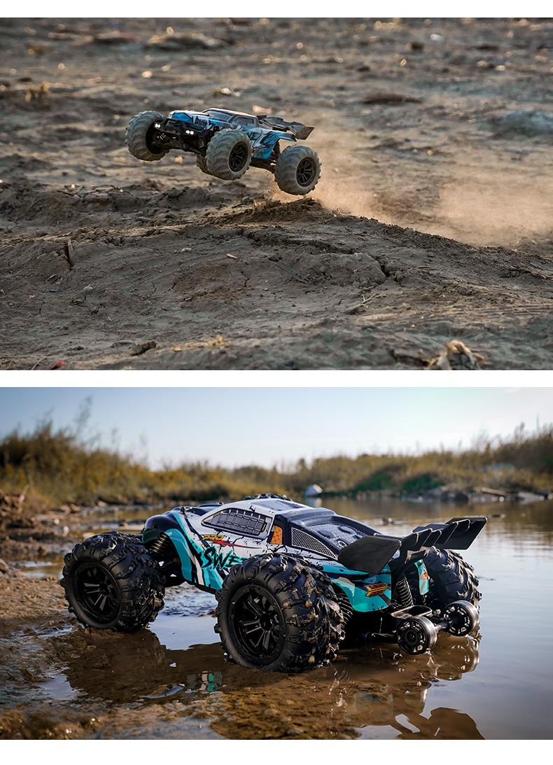 Drift Monster Truck High Speed 70KM/H Or 50KM/H 4WD RC Car With LED Remote Control Cars vs Wltoys Toys