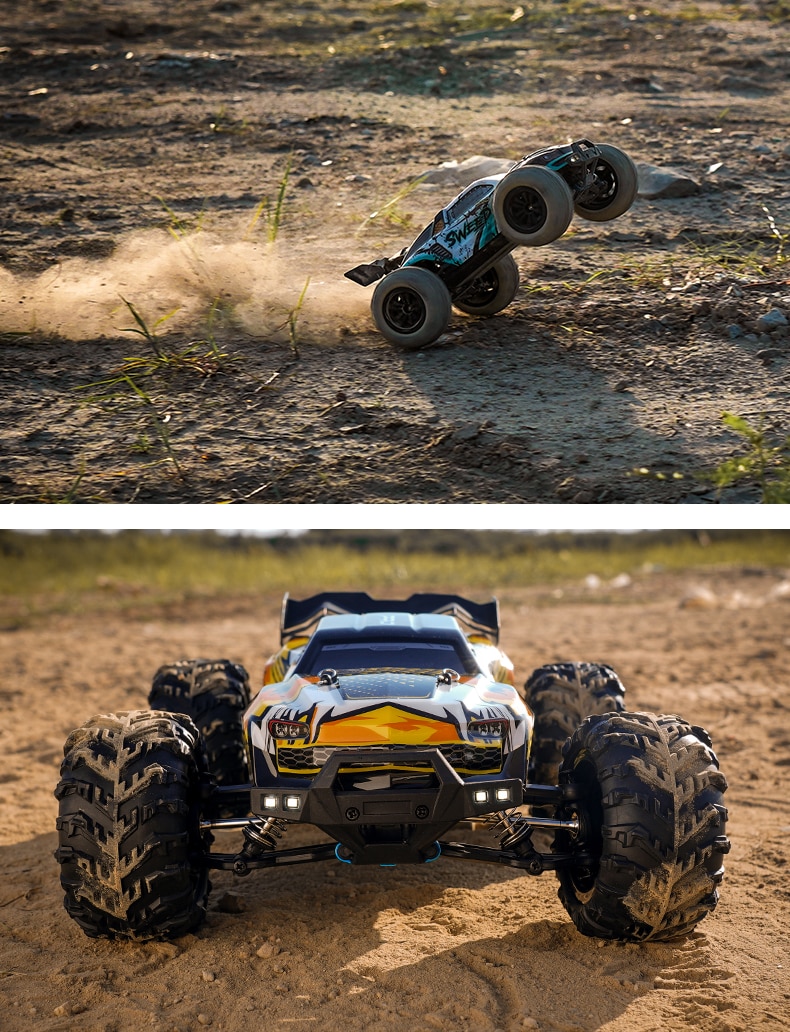 Drift Monster Truck High Speed 70KM/H Or 50KM/H 4WD RC Car With LED Remote Control Cars vs Wltoys Toys