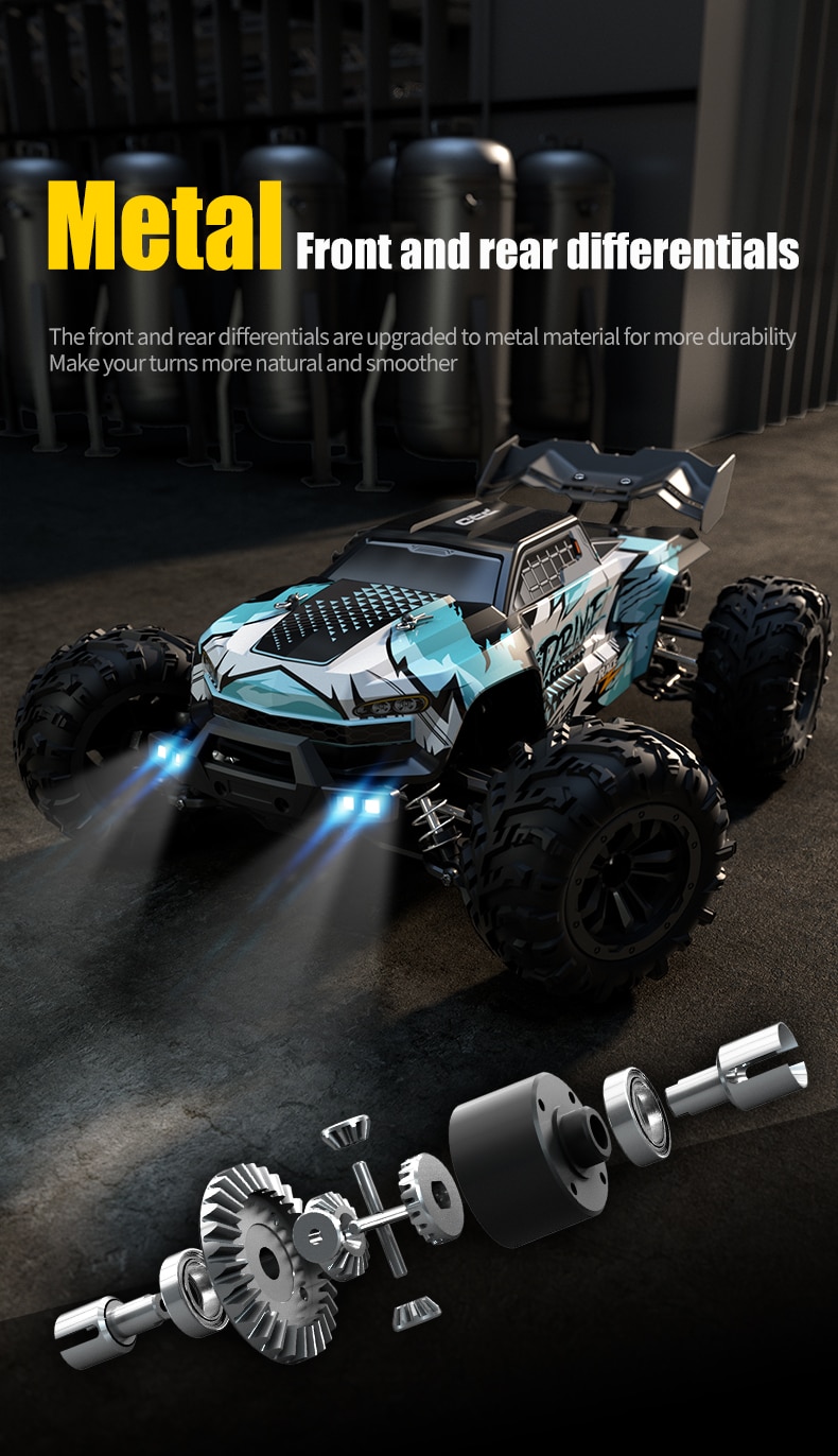 Drift Monster Truck High Speed 70KM/H Or 50KM/H 4WD RC Car With LED Remote Control Cars vs Wltoys Toys