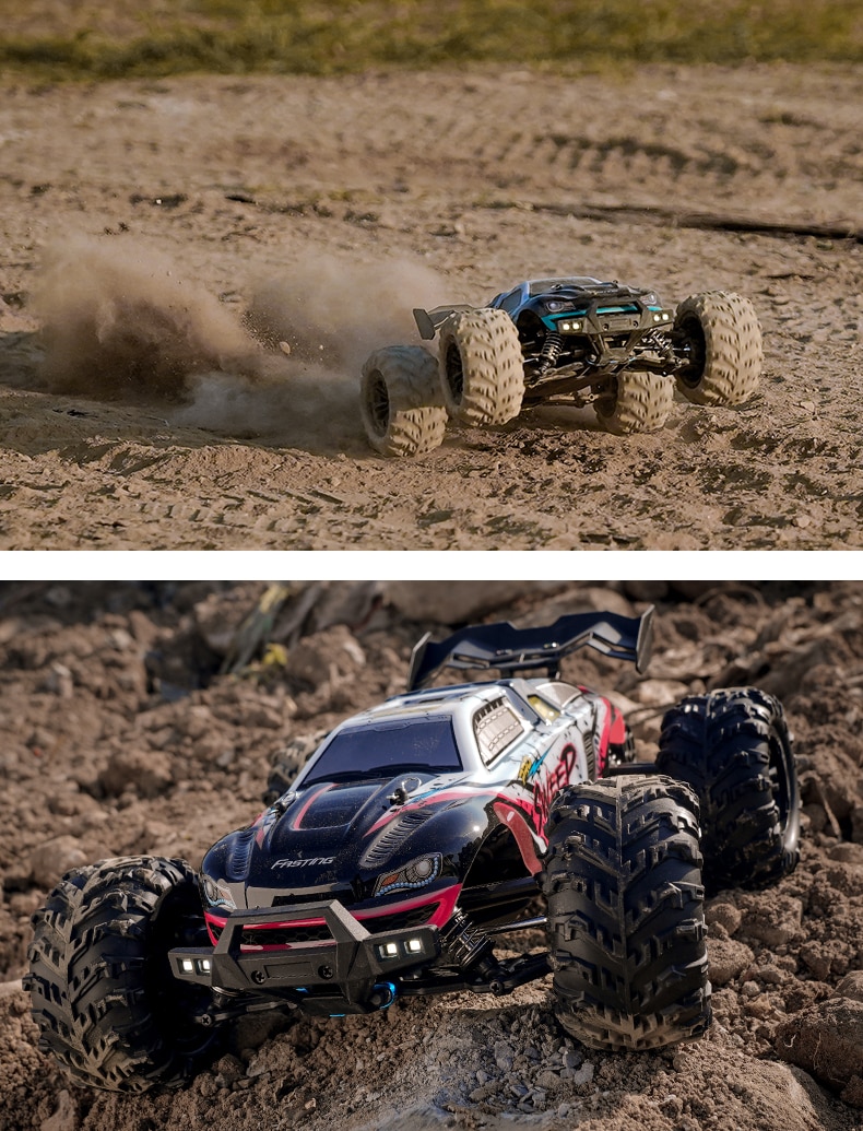 Drift Monster Truck High Speed 70KM/H Or 50KM/H 4WD RC Car With LED Remote Control Cars vs Wltoys Toys