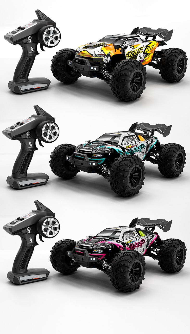 Drift Monster Truck High Speed 70KM/H Or 50KM/H 4WD RC Car With LED Remote Control Cars vs Wltoys Toys
