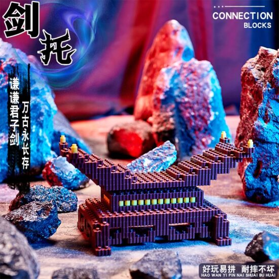 Demon Slayer Zenitsu Sword Katana Building Blocks Model Assembly Insert Small Particles Gift Toys - Image 5