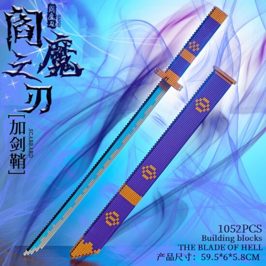 Demon Slayer Zenitsu Sword Katana Building Blocks Model Assembly Insert Small Particles Gift Toys - Image 4