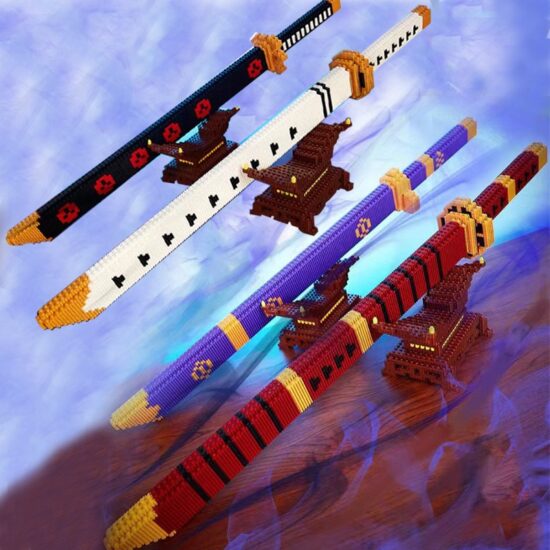 Demon Slayer Zenitsu Sword Katana Building Blocks Model Assembly Insert Small Particles Gift Toys - Image 2